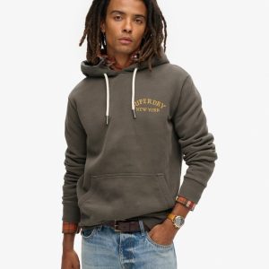 Hoodie med tatueringsmotiv på ryggen