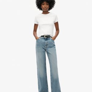 Jeans i Organic Cotton med vida ben