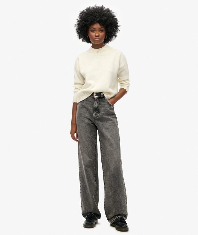 Jeans i Organic Cotton med vida ben - Bild 2