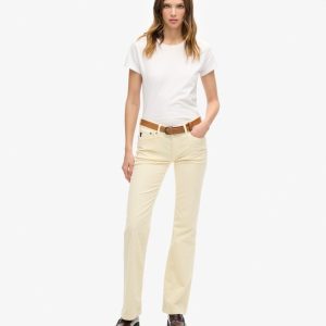 Lågmidjade flare-Jeans i corduroy