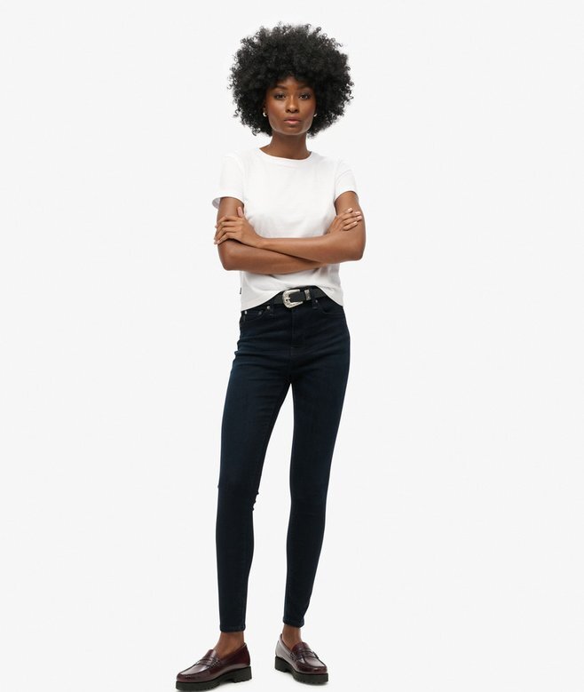 Skinny jeans i Organic Cotton med hög midja - Bild 2