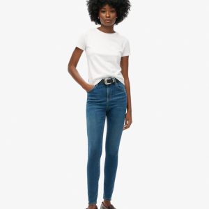 Skinny jeans i Organic Cotton med hög midja