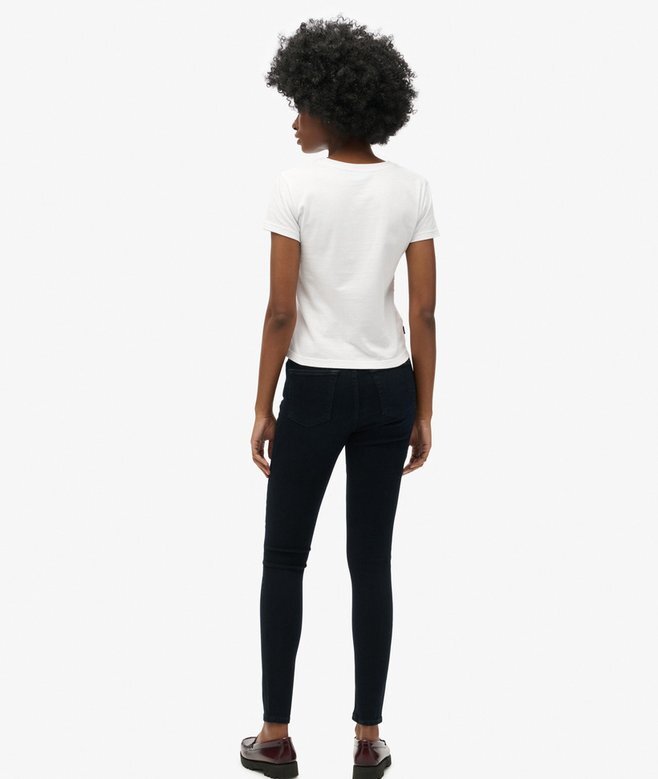 Skinny jeans i Organic Cotton med hög midja - Bild 4