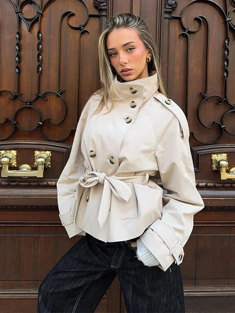 Anna Kort Trench med Skärp - Bild 4