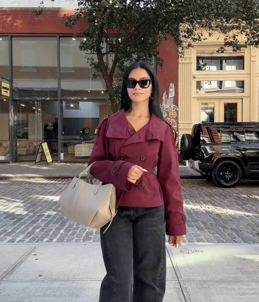 Anna Kort Trench med Skärp - Bild 6