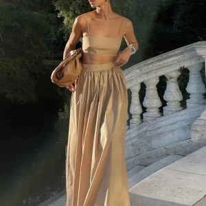 Chanelle Axelbandslös Croptop Tvådelat Set
