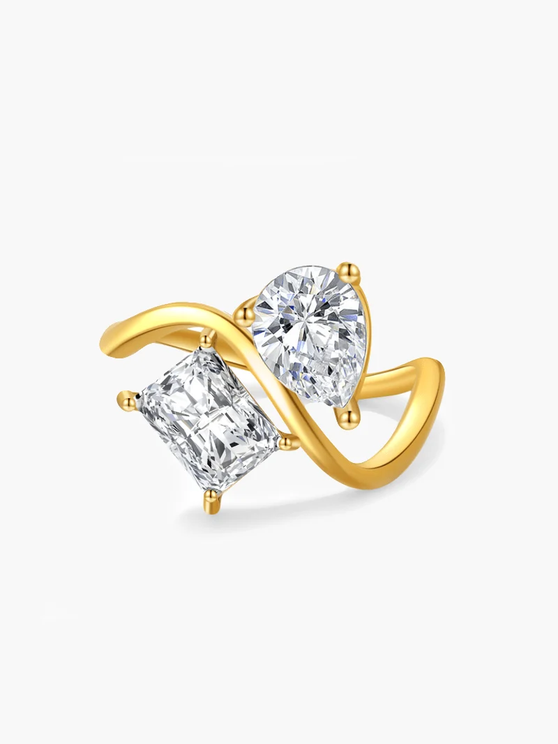 Cressida Tvilling Zirkonia Band Ring - Bild 2