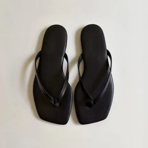 Ella sandaler med fyrkantig tå för stranden