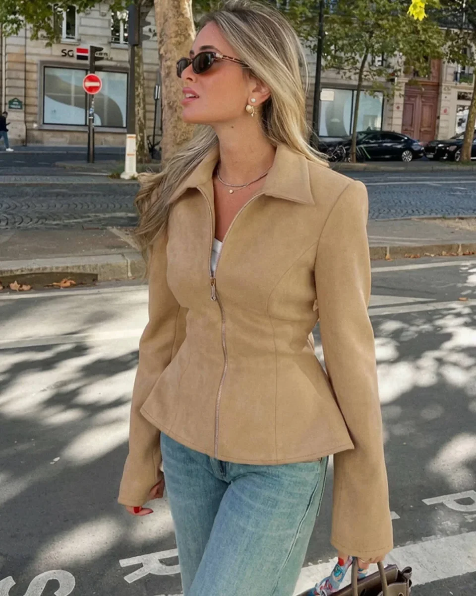Mila jacka i fuskmocka - Bild 4