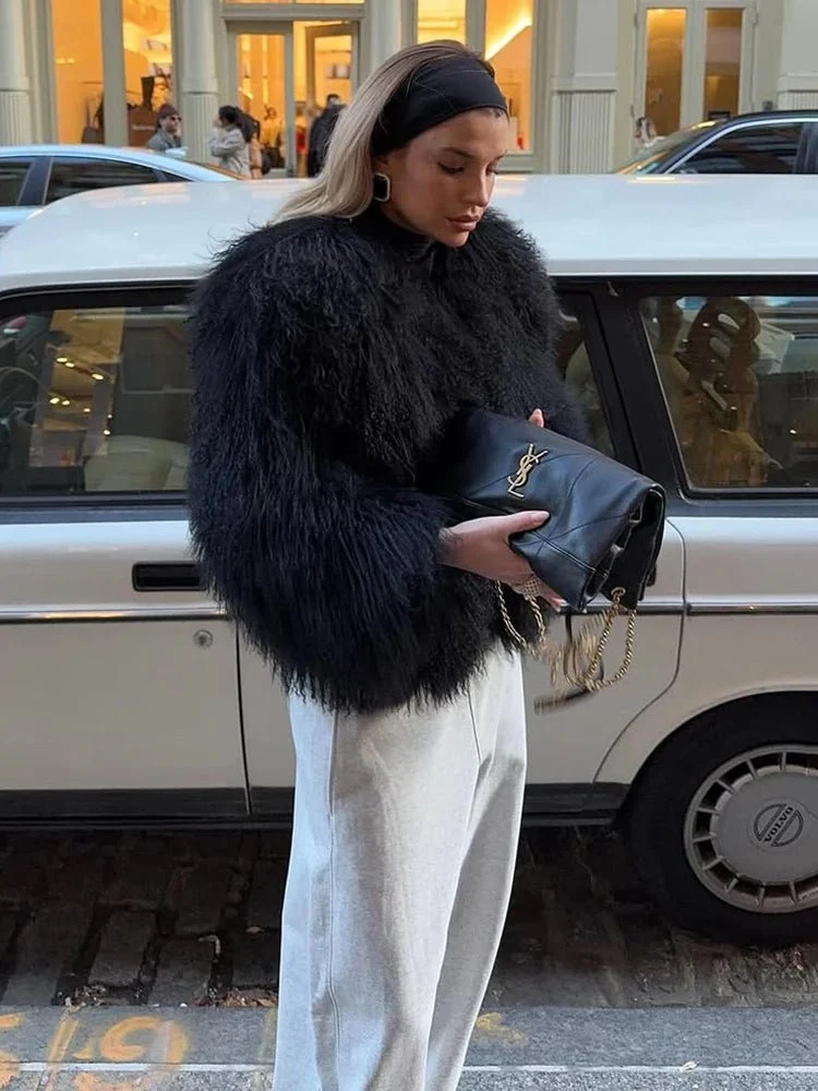 Nadine kort fuskpälsjacka - Bild 3